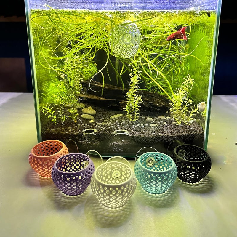 CTWPets Store Betta Bulb Hide | Betta Rest Fish Tank Ornament | Aquarium Cave with Suction Cup for Small Fish Tank, Betta Habitat, Shrimp Hideout, Aquatic Decor (Black) - Image 4